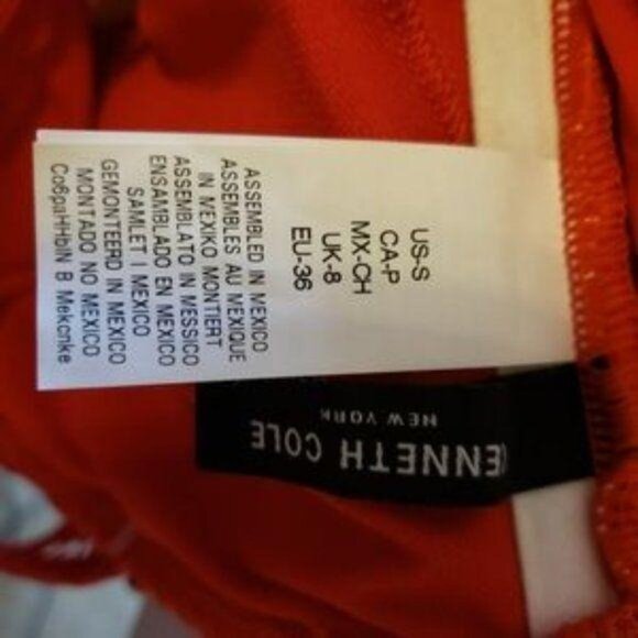 Kenneth Cole New York Red tough lux Crochet Halter One-Piece Swimsuit Size s - Picture 5 of 5